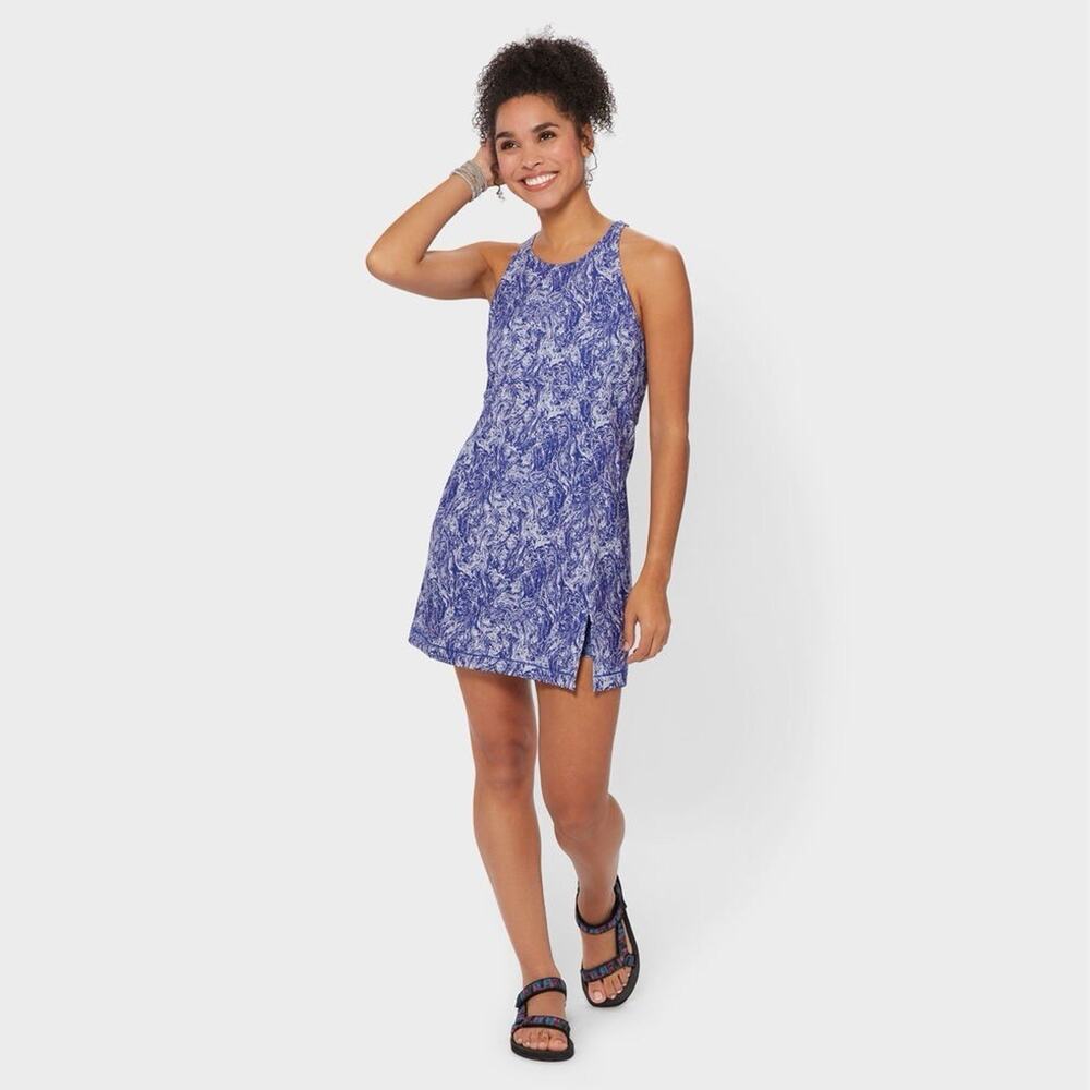 NWT ALASKA HARDGEAR Women’s Trail Tech Flow Dress New Tags Indigo Marble